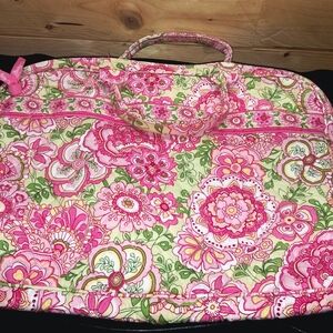 Vintage And Retired Veta Floral Pink and Green Laptop Bag